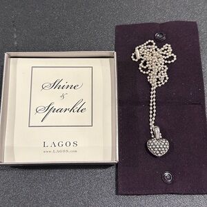 Lagos silver necklace with heart pendant